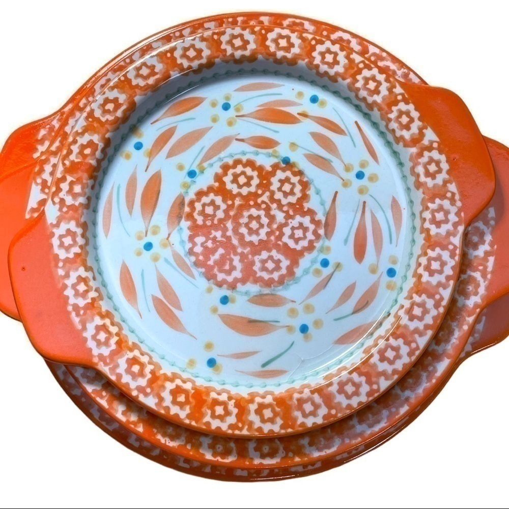 Temptations By Tara, Presentable Ovenware, Set Of 3 Servings Plates, From QVC